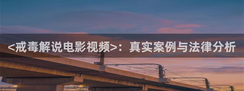 神马影院手机在线看：<戒毒解说电影视频>：真实案例与法律分析
